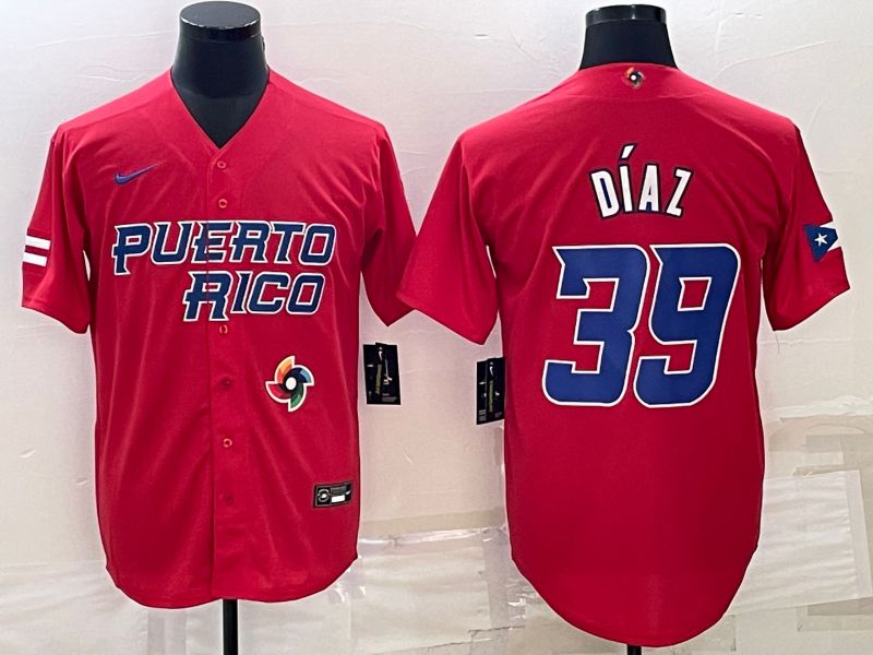 Men 2023 World Cub 39 Diaz Red Nike MLB Jersey7